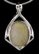 Lovely Opal Necklace in Sterling Silver