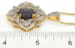 Dazzling Ruby & Topaz Necklace in Vermeil
