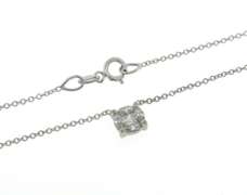 Brilliant 14KT WG Mosaic Set Diamond Pendant