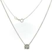 Brilliant 14KT WG Mosaic Set Diamond Pendant