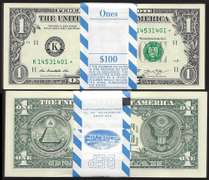 $1 2013 Dallas 100 Consec Fancy number star pack