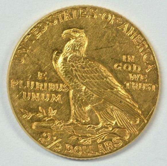Flashy 1913 US $2.50 Indian Gold Piece. Nice