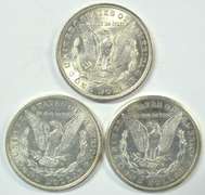 Real flashy 1921 P-D-S Morgan Silver Dollars. Nice