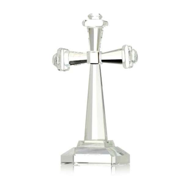 Crystal Cross on Pedestal