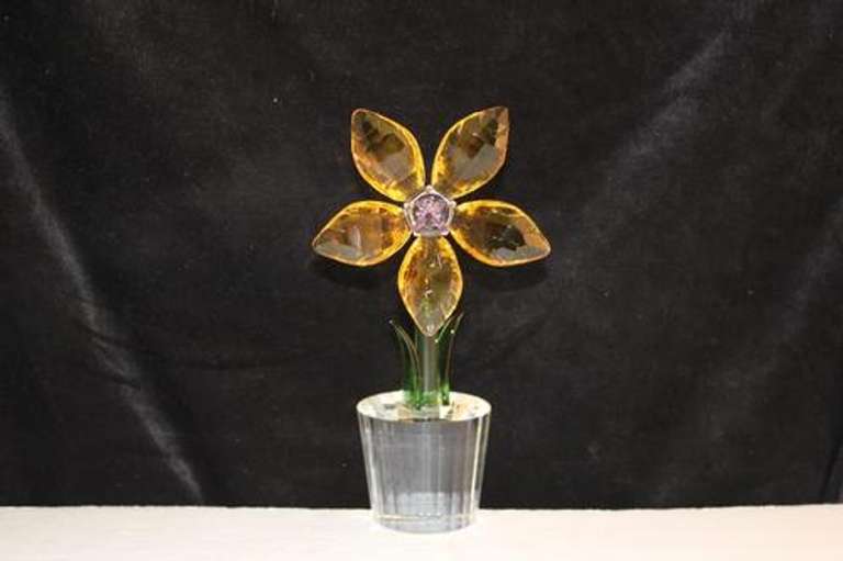 Amber Crystal Flower