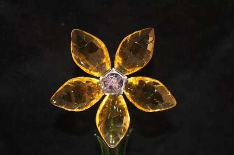 Amber Crystal Flower
