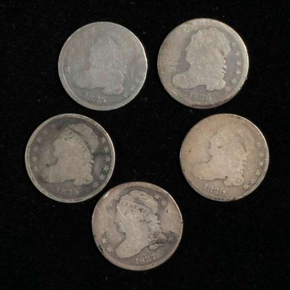 5 Bust Dimes