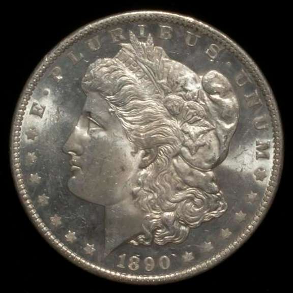 1890 Proof Like BU Morgan Dollar