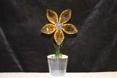 Amber Crystal Flower