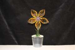 Amber Crystal Flower