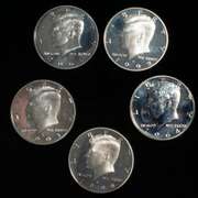 5 Assorted Kennedy Silver Proof Halves