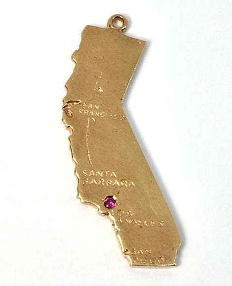 14k California Charm of Pendant