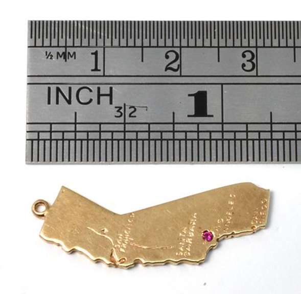 14k California Charm of Pendant