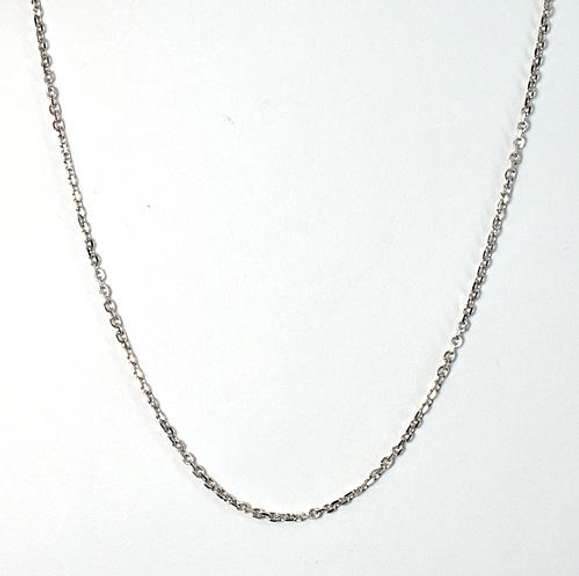 Useful White Gold Cable Link Necklace