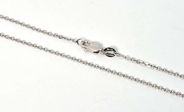 Useful White Gold Cable Link Necklace