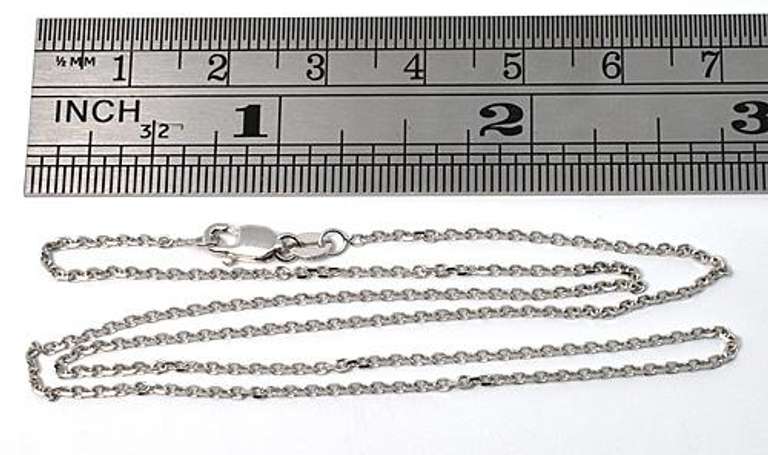 Useful White Gold Cable Link Necklace