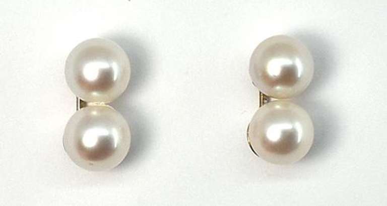 Lustrous Double Pearl Earrings