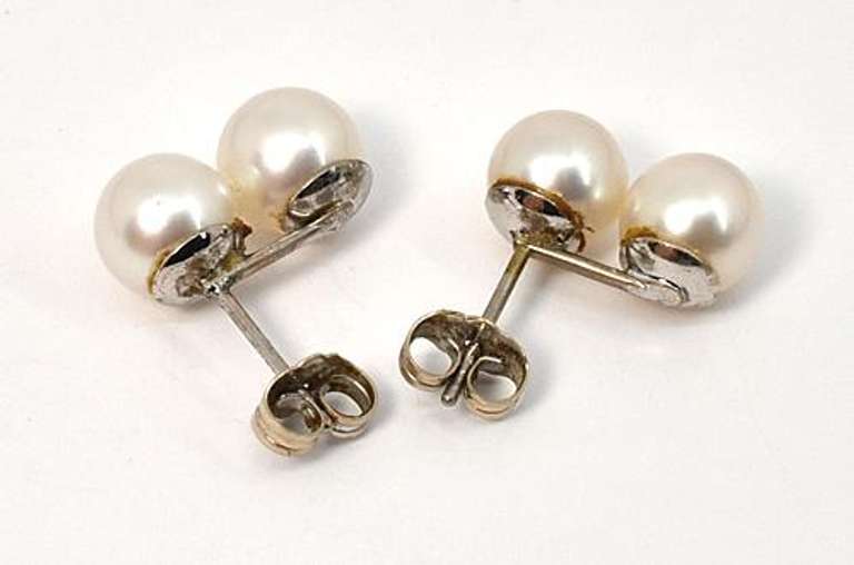 Lustrous Double Pearl Earrings