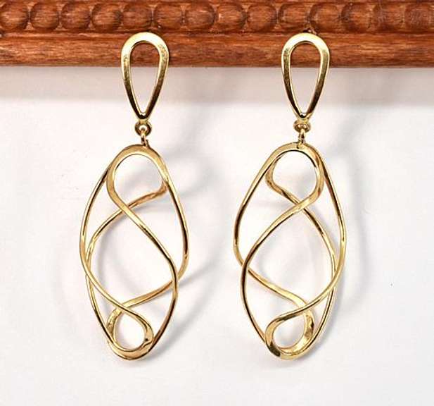 Swirling Cage Dangle Earrings