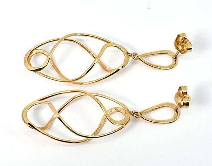 Swirling Cage Dangle Earrings