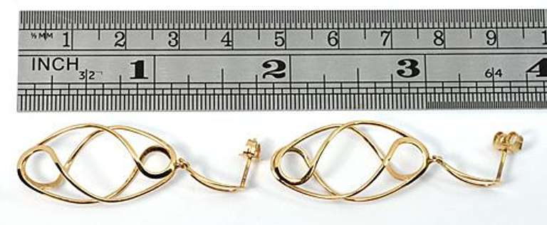 Swirling Cage Dangle Earrings