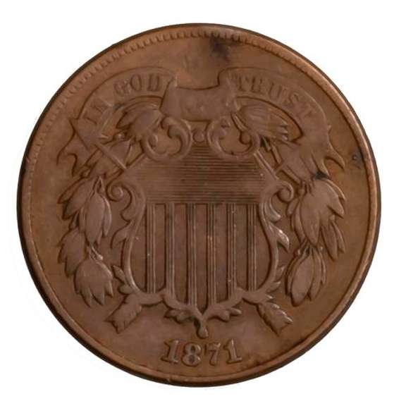 1871 Two Cent Piece