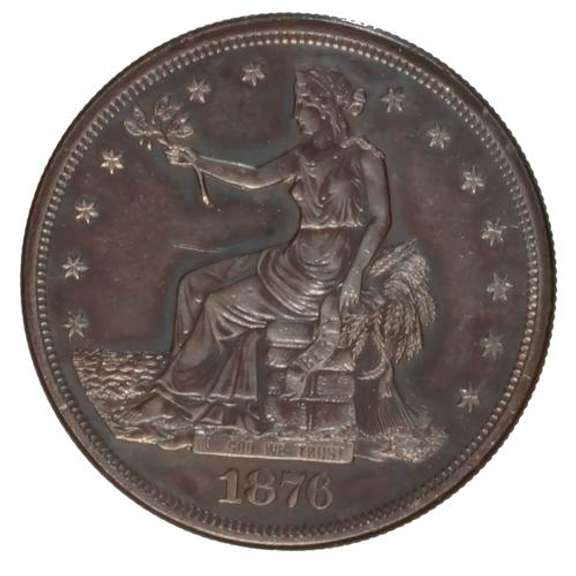 1876 S Toned Trade Dollar