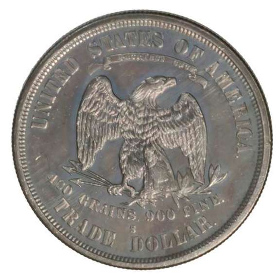 1876 S Toned Trade Dollar