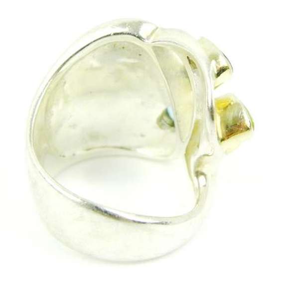Stellar Wide Sterling Multi-Gemstone Ring, 7