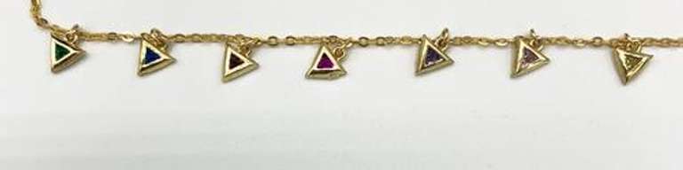Eye Catching Multicolor Gemstone Necklace in sterling