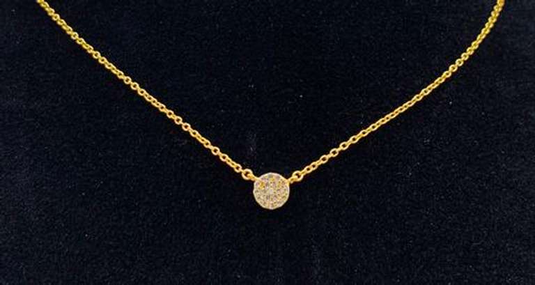 Favorite Round Cluster Pendant with White Gemstones