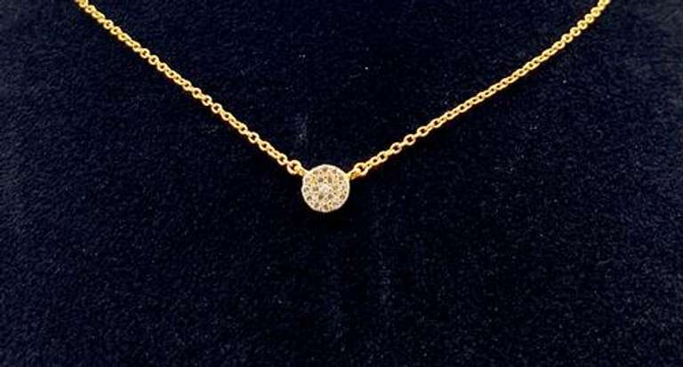 Favorite Round Cluster Pendant with White Gemstones