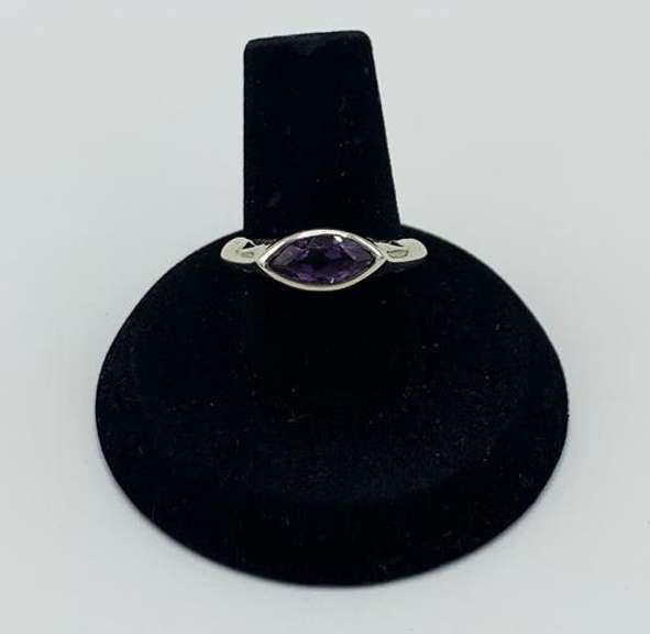 Ornate Marquise Cut Amethyst Ring