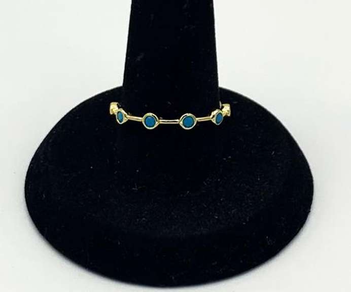 Cute Turquoise Color Gemstone Ring