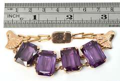 Unique Bright Purple Stone Bracelet