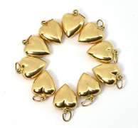 Nice Group of 10 14k Puffed Hearts