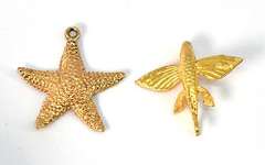 14k Starfish & Flying Fish Charms