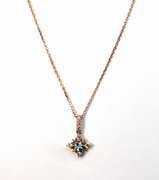 Rose Gold Aquamarine Pendant