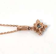 Rose Gold Aquamarine Pendant