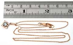Rose Gold Aquamarine Pendant