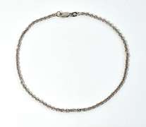 Sturdy 14k White Gold Anklet