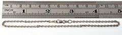Sturdy 14k White Gold Anklet
