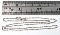 Useful White Gold Cable Link Necklace