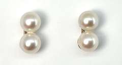 Lustrous Double Pearl Earrings