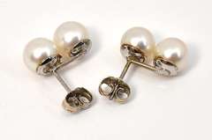 Lustrous Double Pearl Earrings