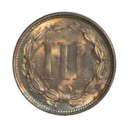 1868 Error 3 Cent Nickel