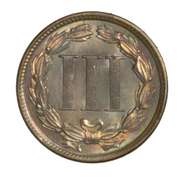1881 Gem BU 3 Cent Nickel