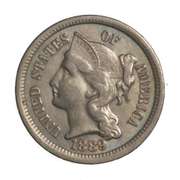 1889 Last Year 3 Cent Nickel