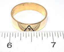 Masonic Ring of the Scottish Rite in Yellow Gold