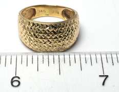Textured Dome Ring in 14KT Yellow Gold